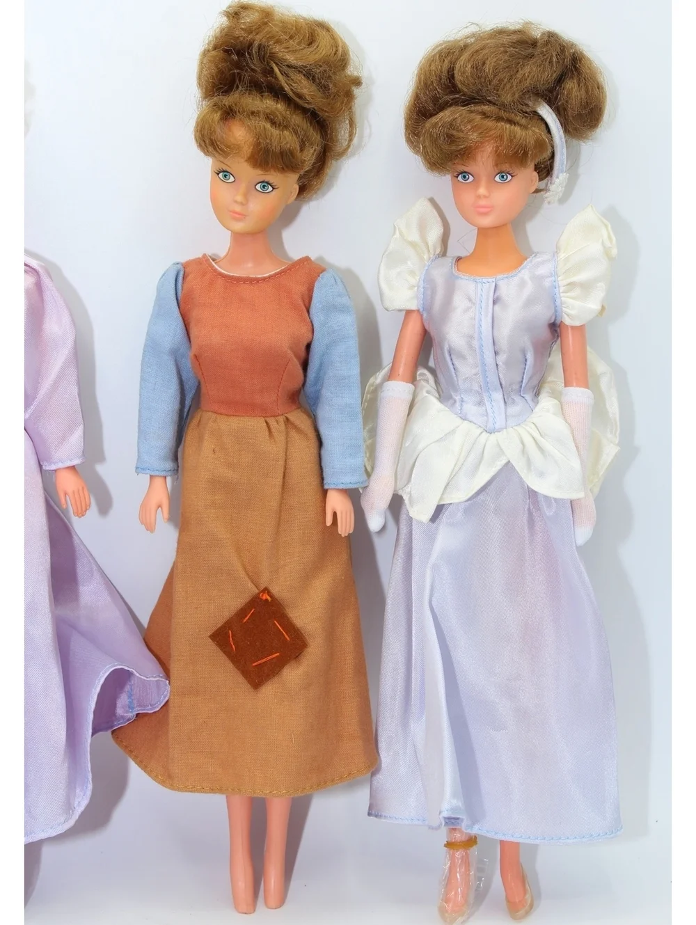 Vintage Disney Bikin Fairy God Mother & 3 Cinderella Dolls Set of 4